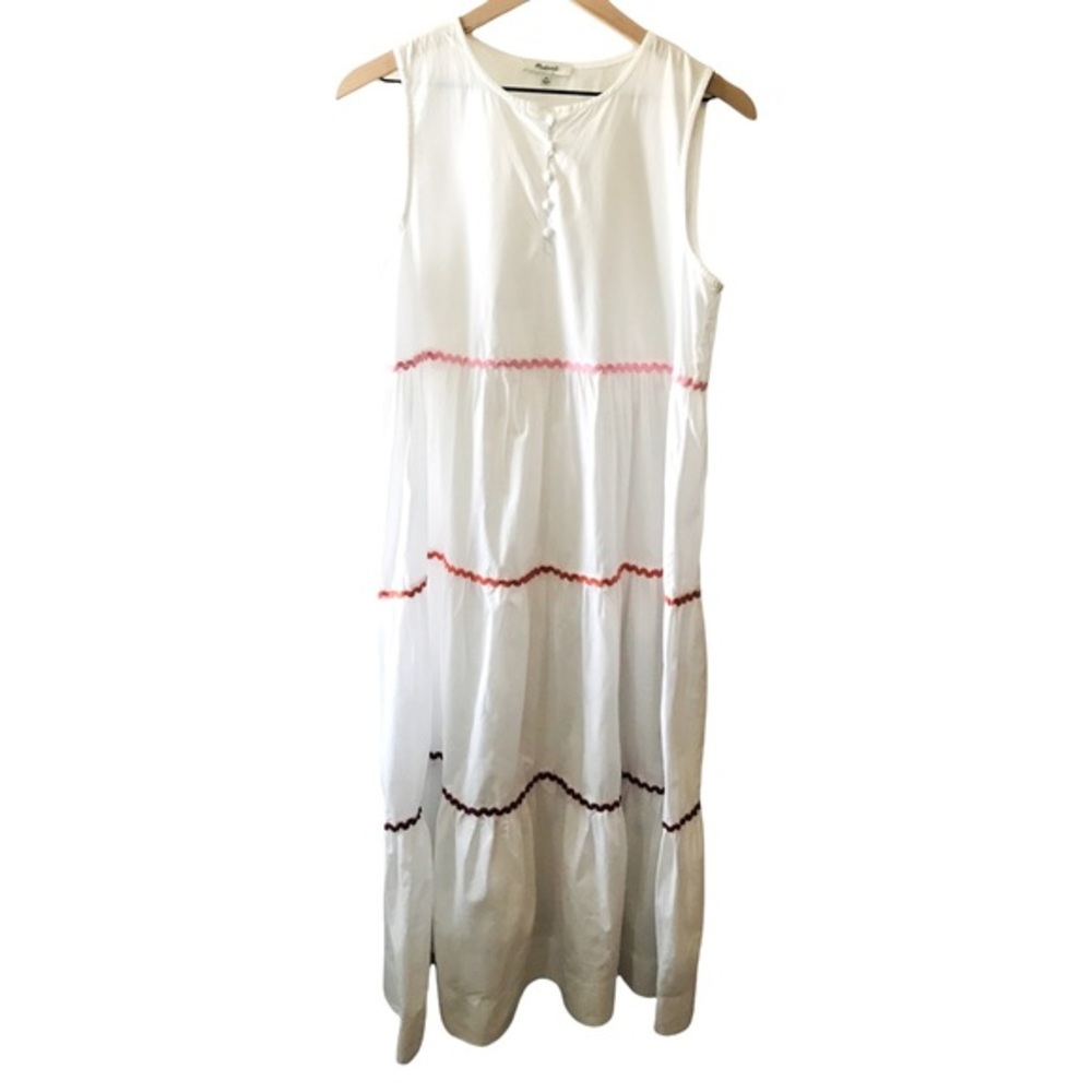 MADEWELL Rickrack Cattail Tiered Dress Size Medium - Picture 4 of 12